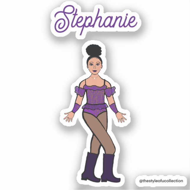 And a Name Dancer Stickers Purple Stones B (Front)