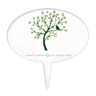 And a partridge in a pear tree cake topper