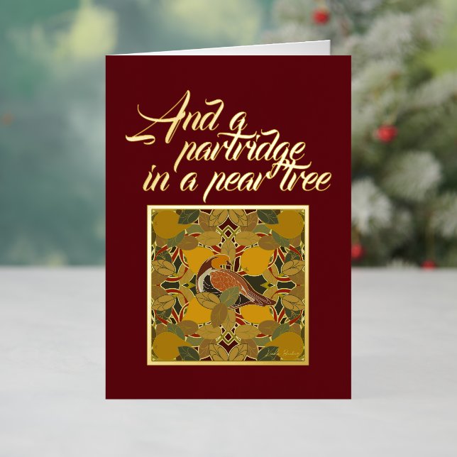 And A Partridge In A Pear Tree Christmas Foil Holiday Card (Holiday In Situ)