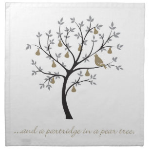 And a partridge in a pear tree cloth napkin
