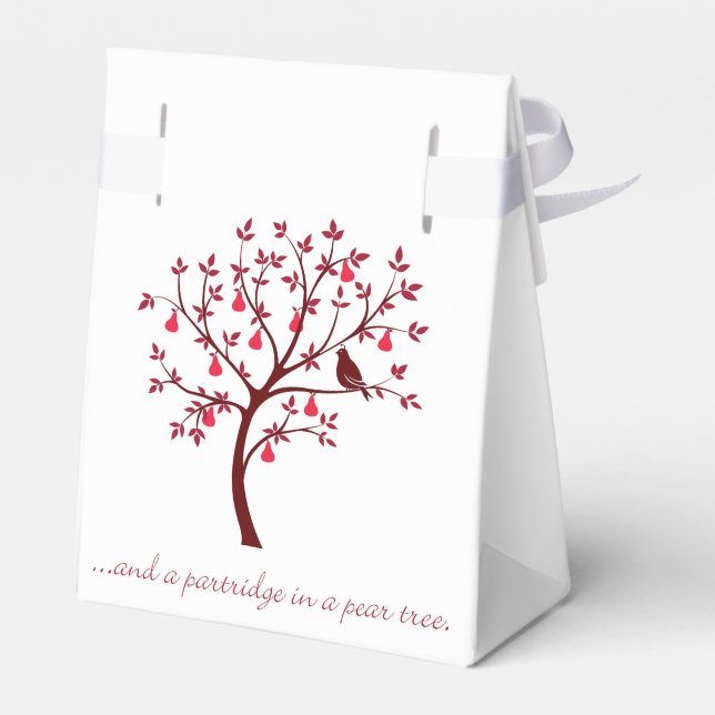 And a partridge in a pear tree favor boxes (Back Side)