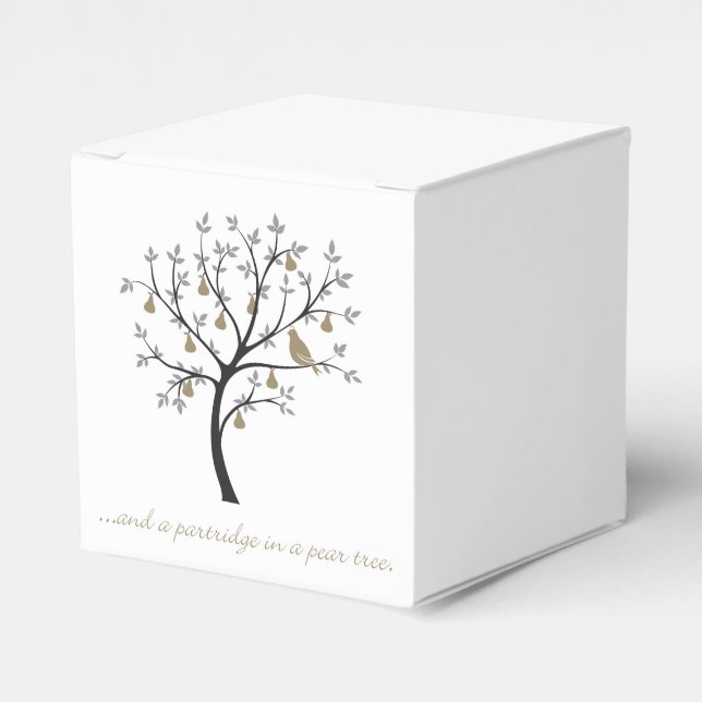 And a partridge in a pear tree favor boxes (Front Side)