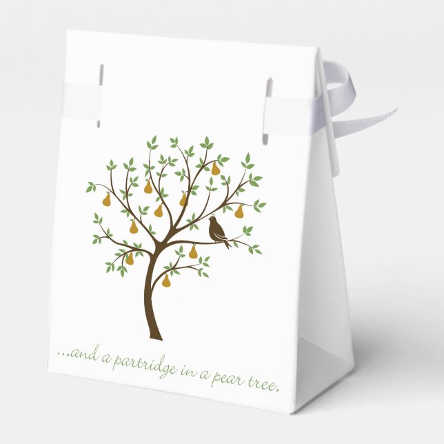 And a partridge in a pear tree favor boxes (Back Side)