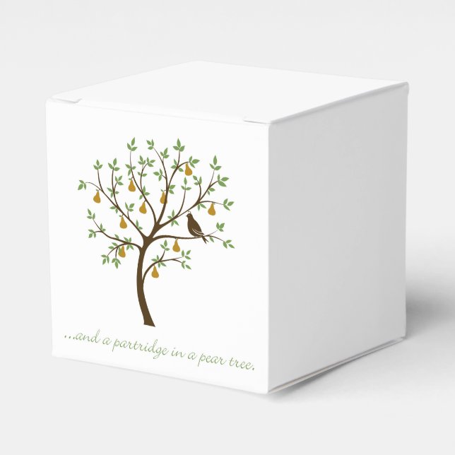 And a partridge in a pear tree favor boxes (Front Side)