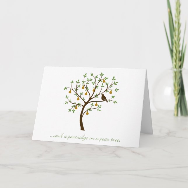 And a partridge in a pear tree holiday card (Front)