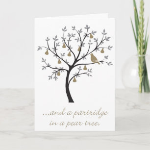 And a partridge in a pear tree holiday card
