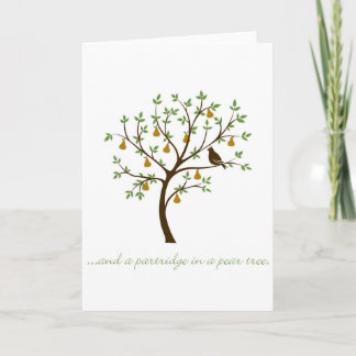 And a partridge in a pear tree holiday card