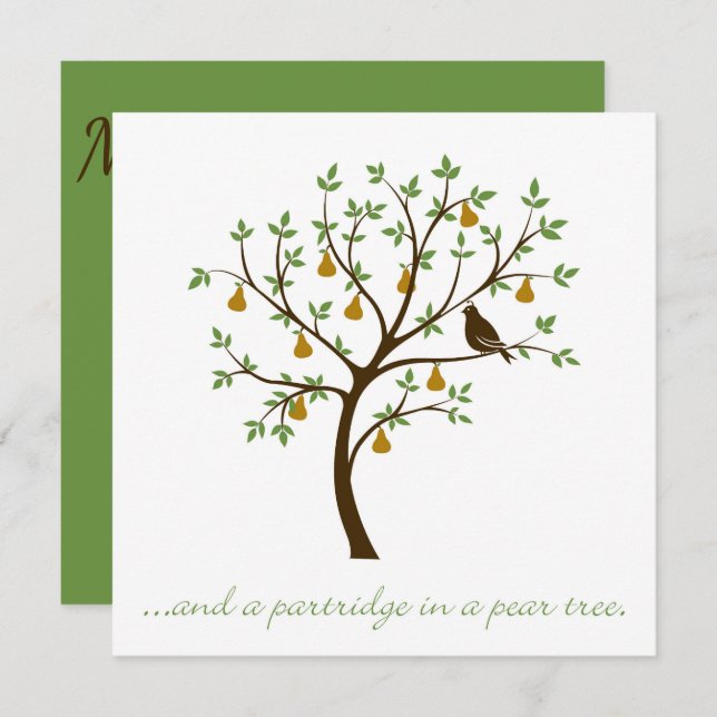 And a partridge in a pear tree invitation (Front/Back)