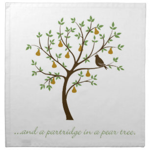 And a partridge in a pear tree napkin