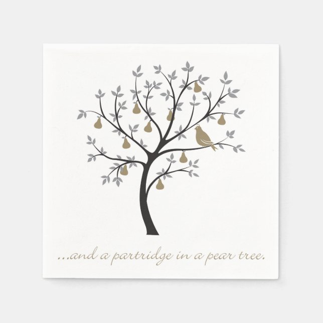 And a partridge in a pear tree napkins (Front)