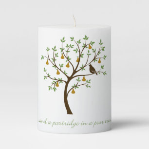 And a partridge in a pear tree pillar candle