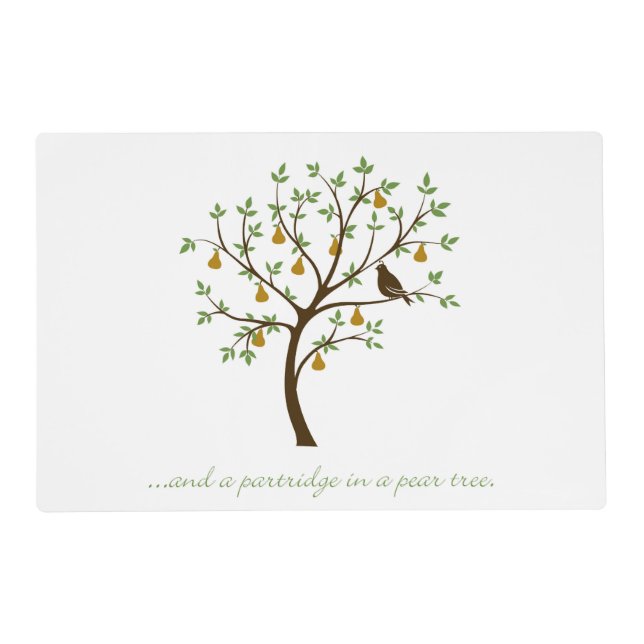 And a partridge in a pear tree placemat (Front)