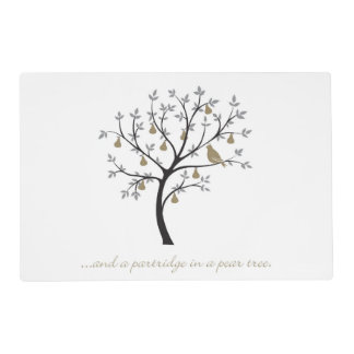 And a partridge in a pear tree placemat
