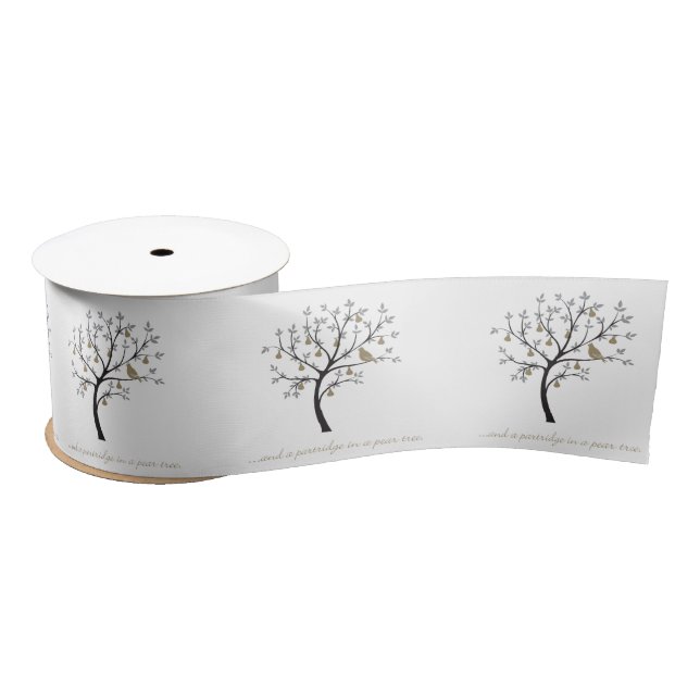 And a partridge in a pear tree satin ribbon (Spool)
