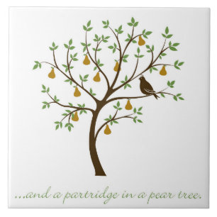 And a partridge in a pear tree tile
