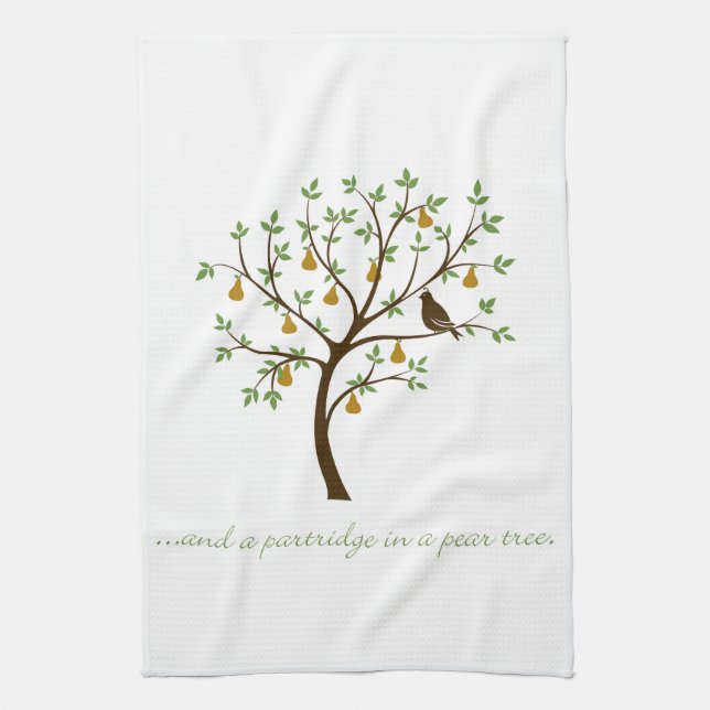 And a partridge in a pear tree towel (Vertical)