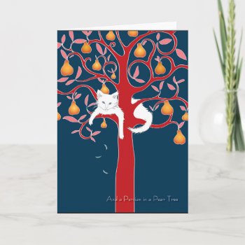 And A Persian In A Pear Tree... Holiday by TheWhiteCatCo at Zazzle
