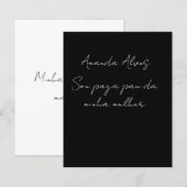 and a romantic blusabem for her black boyfriend (Front/Back)