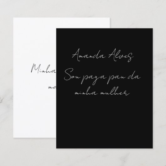 and a romantic blusabem for her black boyfriend (Front/Back)