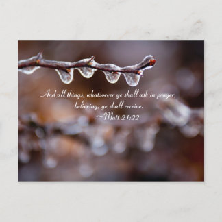And all things, whatsoever ye shall ask in prayer, postcard
