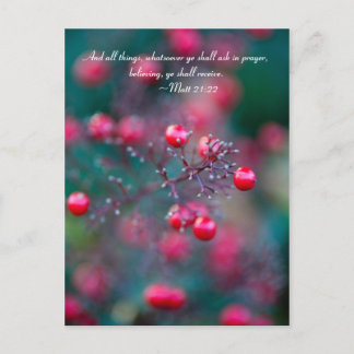 And all things, whatsoever ye shall ask in prayer, postcard