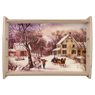 and American Homestead Winter Serving Tray