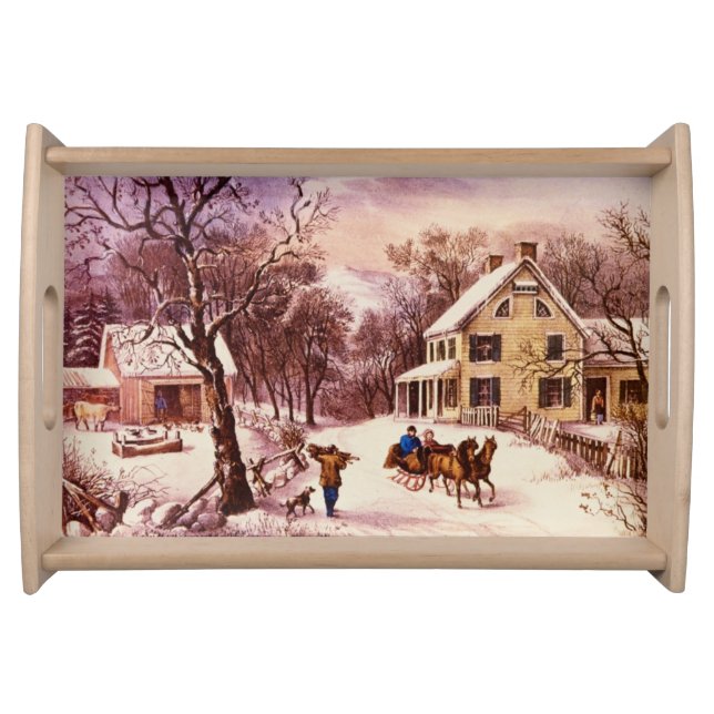 and American Homestead Winter Serving Tray (Front)
