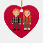 and Andy Red Heart Ornament