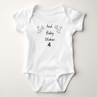 And Baby Makes customized number baby bodysuit