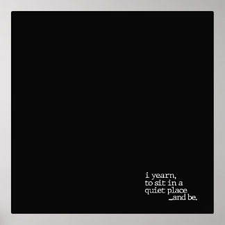 "...and be." Specialty Poetry Print