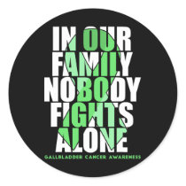 And Bile Duct Cancer Awareness Supporter Fighter  Classic Round Sticker