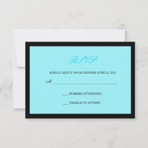 and Black Wedding RSVP