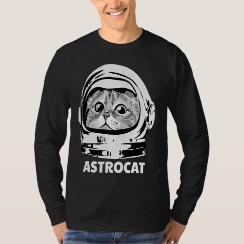 And Cute Astrocat Cat Astronaut Suit Outer Space C T_Shirt
