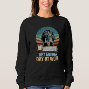and cute woodhair dachshund has a boring job sweatshirt