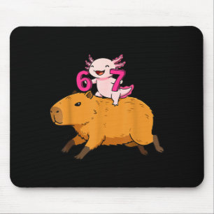 And Funny Six Seven Kawaii Axolotl Capybara Mouse Pad