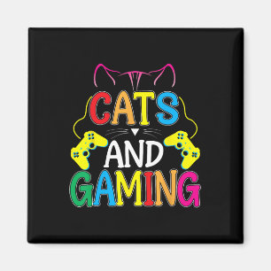 And Gaming For The Cat Lover Gamer Video Game Play Magnet
