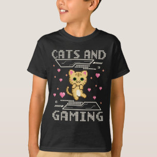 And Gaming For The Cat Lover Gamer Video Game Play T-Shirt