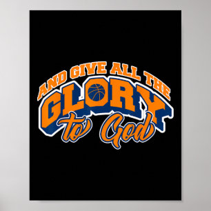 And Give All The Glory To God Sketll Fan Player Poster