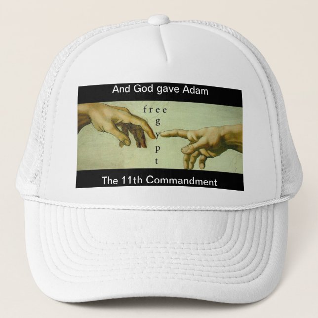 And God Gave Adam the 11th Commandment... Trucker Hat (Front)