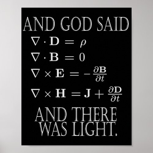 And God Said Maxwell Equation  Poster