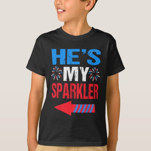And Hers 4th Of July Shirts Couples Hes My Sparkl