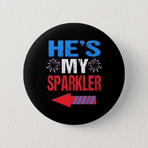 And Hers 4th Of July Shirts Couples Hes My Sparkl Button
