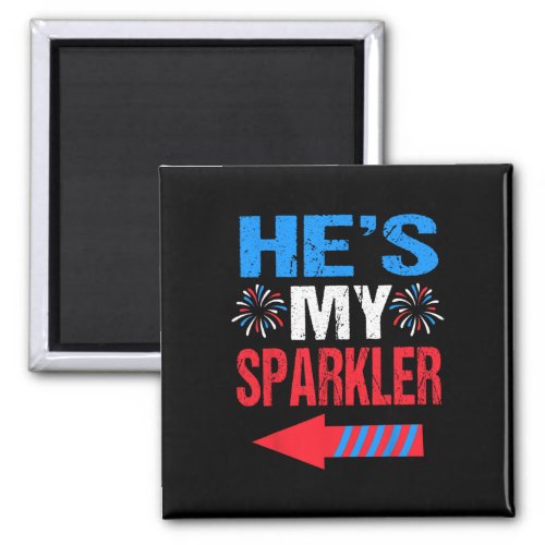 And Hers 4th Of July Shirts Couples Hes My Sparkl Magnet