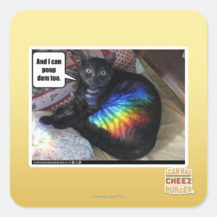 And I can poop dem too. Square Sticker