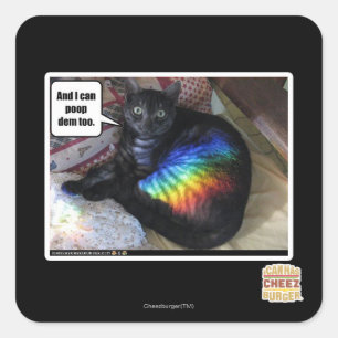 And I can poop dem too. Square Sticker