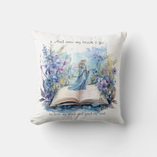 And Into My Book I Go To Lose My Mind And Find.... Throw Pillow