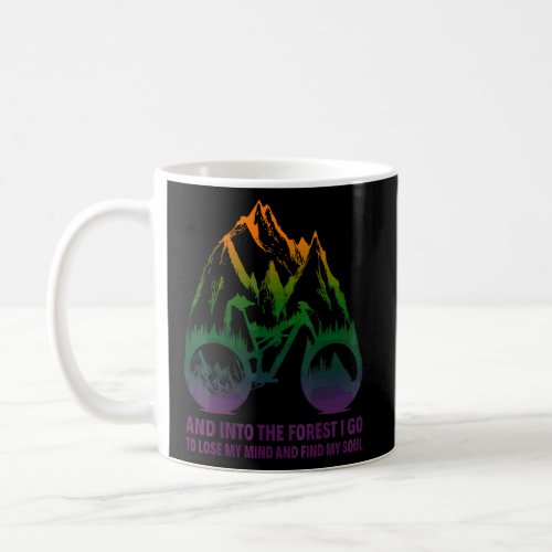 And Into The Forest I Go  Retro Bicycle Compass Mo Coffee Mug