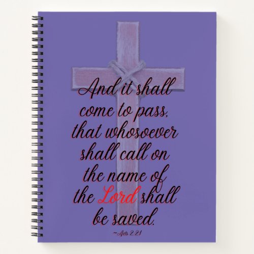And It Shall Come To Pass Scripture PurpleNotebook Notebook