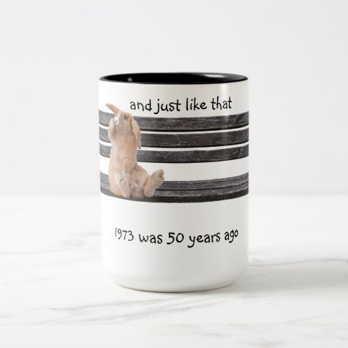 And Just Like That Rabbit on a bench Mug