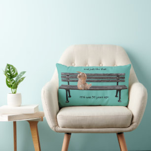 And Just Like That Rabbit on a bench Pillow